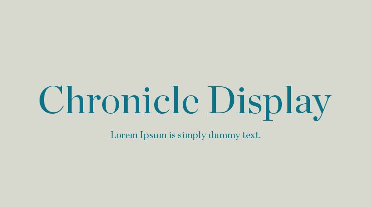 Chronicle Display Font Free Download Mac